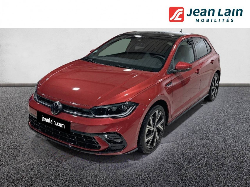 Poignée de levier de frein à main en cuir noir et rouge pour VW Polo 5