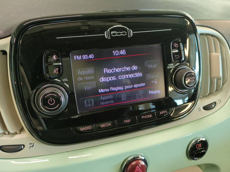 Photo 10 de l'offre de FIAT 500 1.2 8V 69CH S DUALOGIC à 10990€ chez Automobiles 25