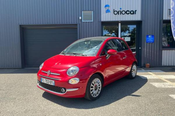 Fiat 500 1.2 69ch Eco Pack Lounge+options occasion de 2019 en vente à Rennes