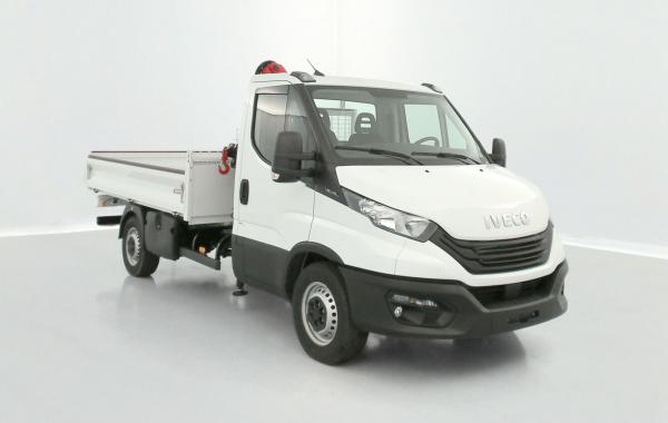 Iveco Daily Daily III 35S14H 3750 2.3 136ch Benne Alu JPM + Grue PK 2900 occasion de 2025 en vente à Rennes