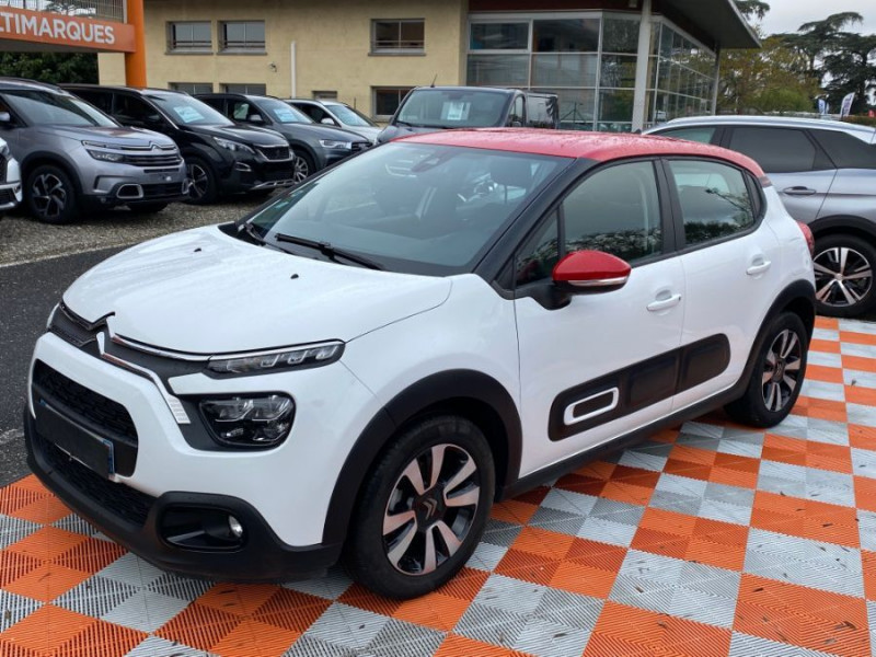 Citroen C3 III NEW 1.2 PureTech 82 SHINE GPS JA16 ESSENCE BLANC TOIT ROUGE Occasion à vendre