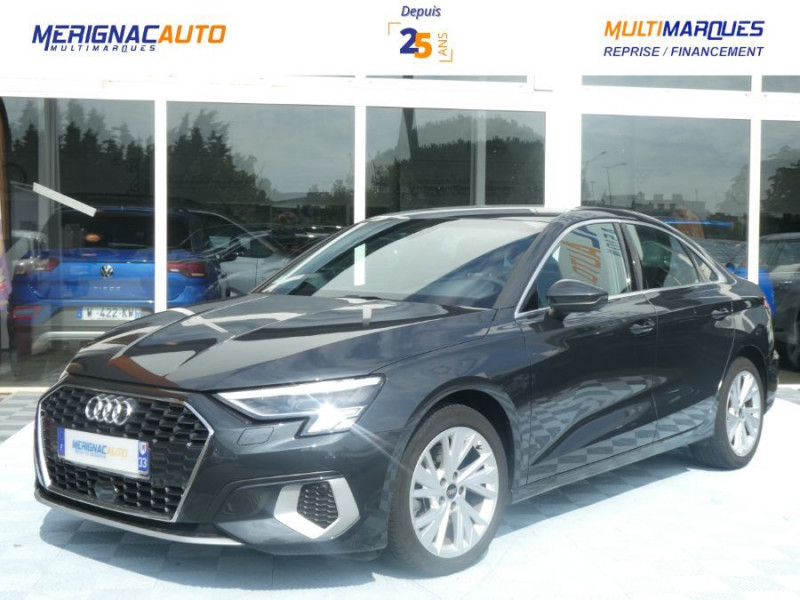 Audi A3 BERLINE IV SPORTBACK 35 TFSI 150 S Tronic 7 4P DESIGN LUXE CUIR Camera ACC ESSENCE GRIS MANHATTAN Occasion à vendre