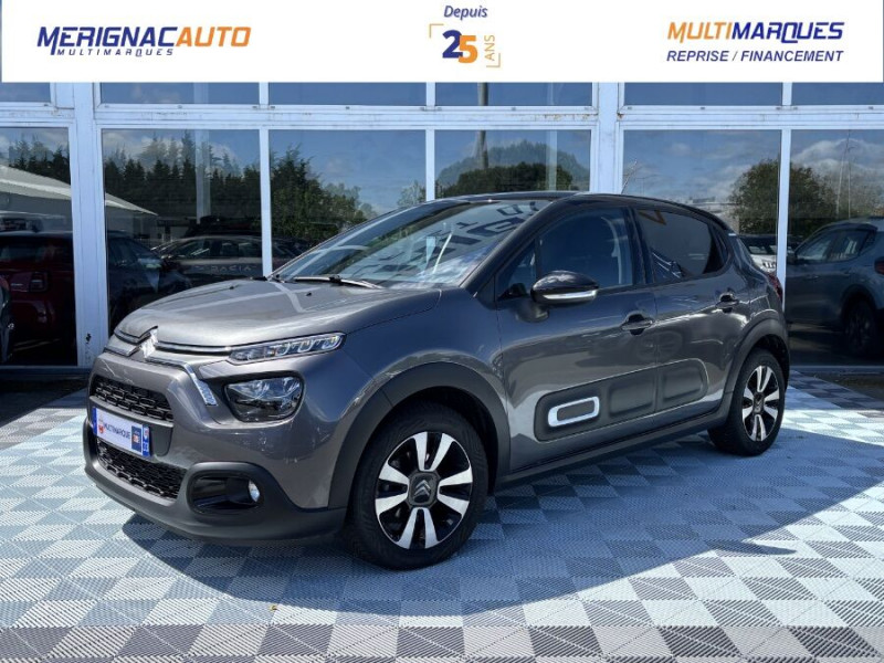 Citroen C3 New 1.5 BlueHDi 100 BV6 SHINE GPS Camera JA16 DIESEL GRIS PLATINIUM/TOIT NOIR Occasion à vendre
