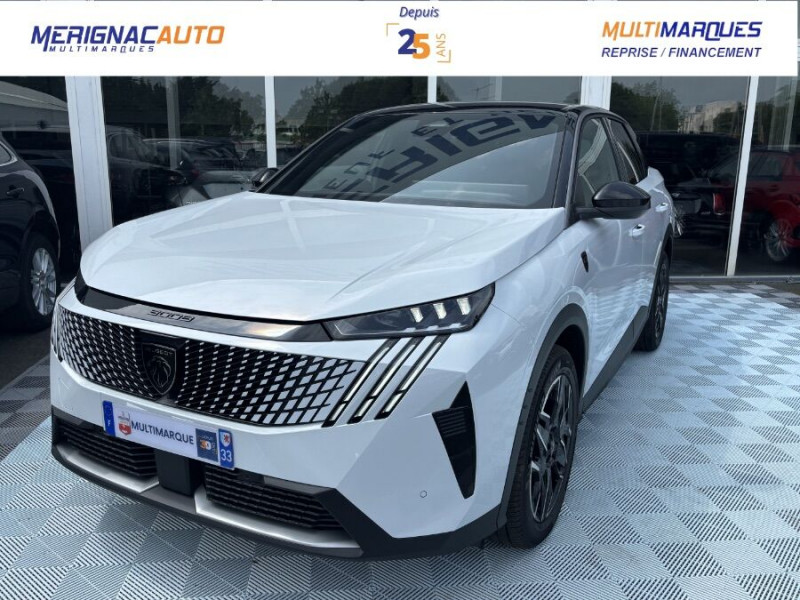 Peugeot 3008 HYBRID 145 e-DCS6 GT Hayon Elect. LED Pixel SC Hybride BLANC OKENITE METALLISE Neuf à vendre
