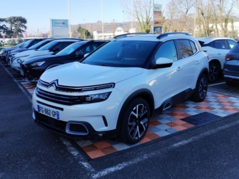 Citroen C5 AIRCROSS 1.6 PureTech 180 EAT8 SHINE TOE Caméra Hayon EL. JA19 Attel. ESSENCE BLANC Occasion à vendre