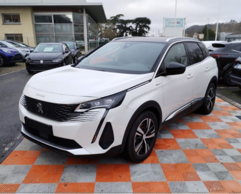 Peugeot 3008 II (2) New 1.6 HYBRID4 300 e-EAT8 GT Night Vision Hybride BLANC NACRE TOIT NOIR Occasion à vendre