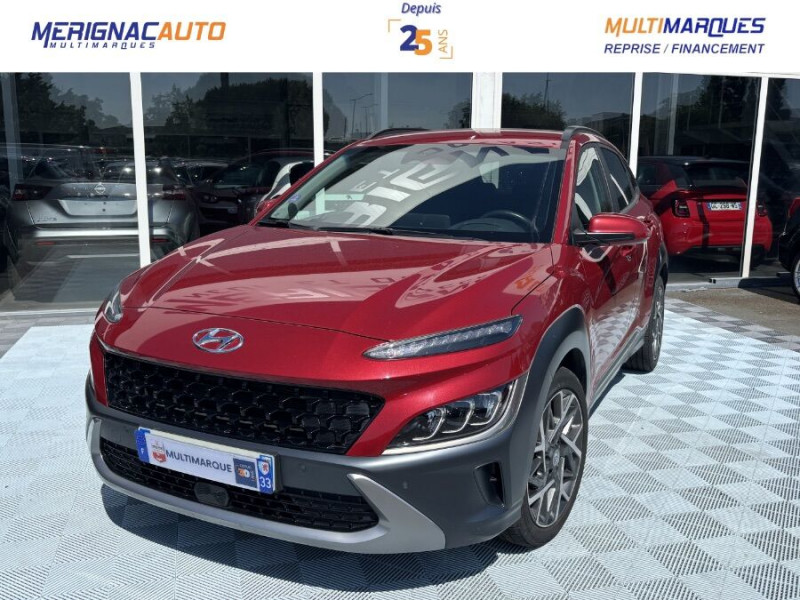 Hyundai KONA 1.6 HYBRID 141 DCT-6 EXECUTIVE CUIR SE Camera JA18 Hybride ROUGE MÉTAL Occasion à vendre