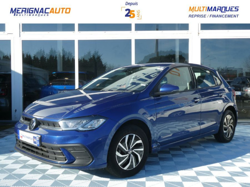 Volkswagen POLO VI 1.0 TSI 95 LIFE CarPlay Camera Radars JA ESSENCE BLEU RECIF METAL Occasion à vendre