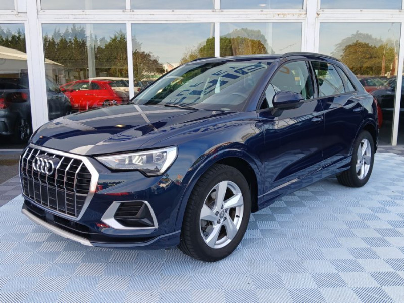 Audi Q3 35 TFSI 150 2WD S tronic 7 PACK CUIR TOE Hayon EL. 1ère Main ESSENCE BLEU METAL FONCE Occasion à vendre