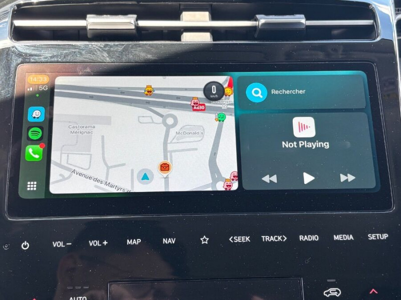 Photo 7 de l'offre de HYUNDAI TUCSON IV 1.6 CRDI 136 DCT-7 HYBRID 48V 2WD GPS BVA avec Boutons à 28490€ chez Mérignac auto