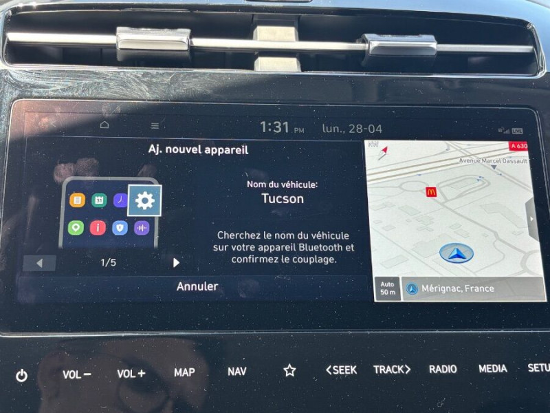 Photo 20 de l'offre de HYUNDAI TUCSON IV 1.6 CRDI 136 DCT-7 HYBRID 48V 2WD GPS BVA avec Boutons à 28490€ chez Mérignac auto