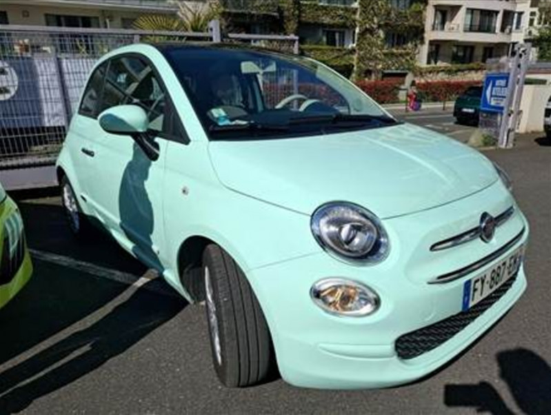 Fiat 500 1.0 70 BVM6 HYBRID LOUNGE Toit Pano Hybride VERT MEENT Occasion à vendre
