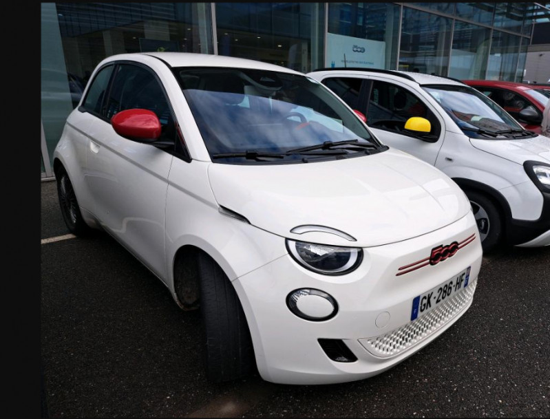 Fiat 500 III E 95 23.8KWH RED GPS Grand Ecran JA ELECTRIQUE BLANCHE Occasion à vendre