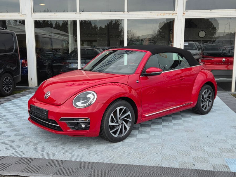 Volkswagen COCCINELLE CABRIOLET 1.2 TSI 105 BVM6 SOUND GPS Xénon SC JA17 Carnet ESSENCE ROUGE Occasion à vendre