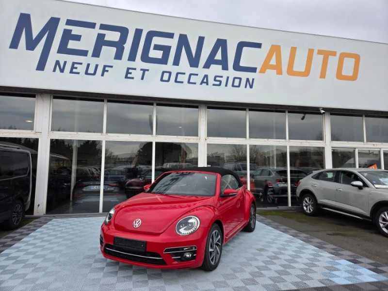 Photo 2 de l'offre de VOLKSWAGEN COCCINELLE CABRIOLET 1.2 TSI 105 BVM6 SOUND GPS Xénon SC JA17 Carnet à 20900€ chez Mérignac auto