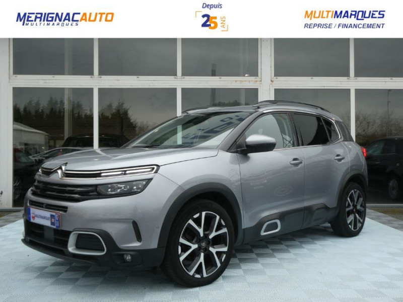 Citroen C5 AIRCROSS 1.5 BlueHDi 130 EAT8 SHINE PACK SE JA19 Hayon EL. Attel. 1ère Main DIESEL GRIS ARTENSE METAL Occasion à vendre
