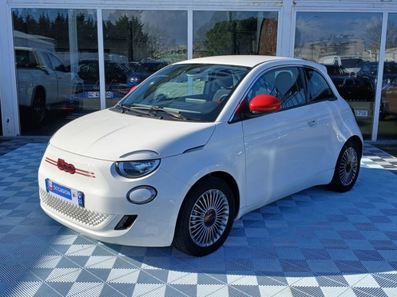 Fiat 500 III E 95 23.8KWH RED GPS Grand Ecran JA ELECTRIQUE BLANCHE Occasion à vendre