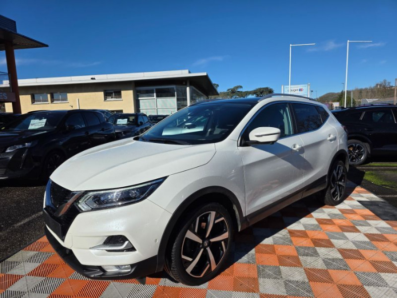 Nissan QASHQAI 1.6 DCI 130 BVA TEKNA Mi CUIR TOIT Pano SC DIESEL BLANC NACRÉ Occasion à vendre