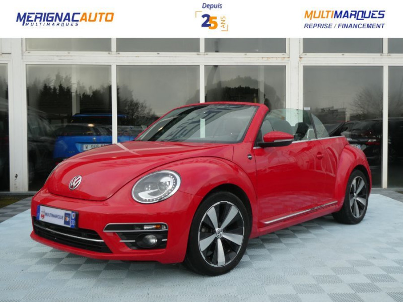 Photo 1 de l'offre de VOLKSWAGEN COCCINELLE CABRIOLET 1.2 TSI 105 BVM6 SOUND JA18 GPS Xénon Suivi VW à 19800€ chez Mérignac auto
