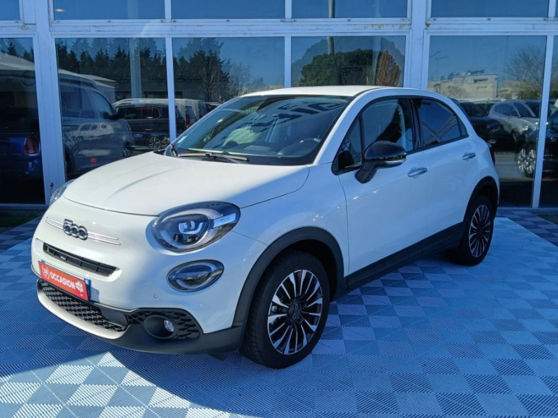 Fiat 500 X 1.5 FIREFLY 130 HYBRID DCT7 CarPlay Camera Radars JA17 ESSENCE BLANC GELATO Occasion à vendre