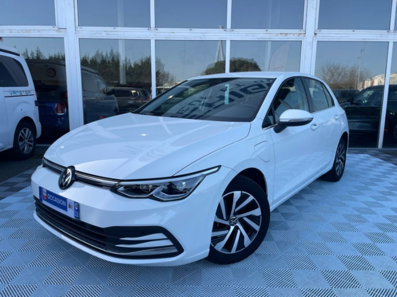 Volkswagen GOLF VIII 1.4 HYBRID 204 STYLE GPS Camera ACC LED+ 1ère Main Hybride BLANCHE Occasion à vendre