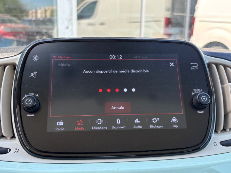 Photo 20 de l'offre de FIAT 500 1.0 70 BVM6 HYBRID LOUNGE Toit Pano à 12750€ chez Mérignac auto