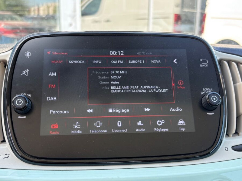 Photo 19 de l'offre de FIAT 500 1.0 70 BVM6 HYBRID LOUNGE Toit Pano à 12750€ chez Mérignac auto