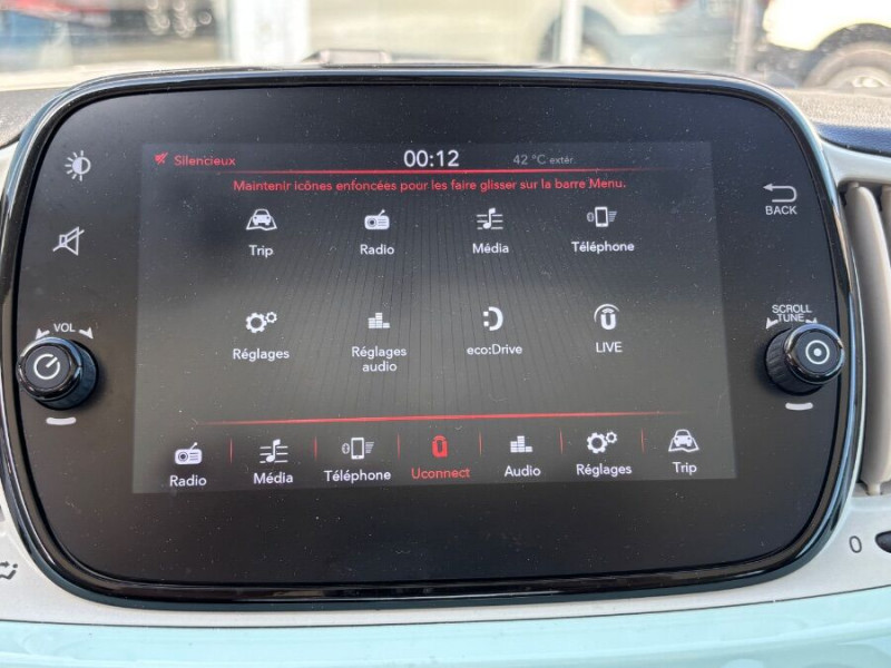 Photo 6 de l'offre de FIAT 500 1.0 70 BVM6 HYBRID LOUNGE Toit Pano à 12750€ chez Mérignac auto