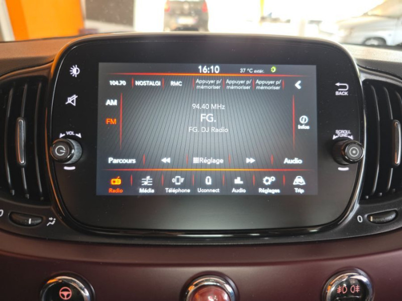 Photo 17 de l'offre de FIAT 500 1.2 69 Dualogic STAR TOIT Pano JA16 CarPlay à 12850€ chez Mérignac auto