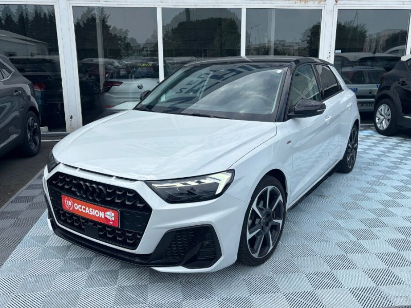 Audi A1 SPORTBACK II 30 TFSI 110 S tronic 7 Pack Ext. S LINE JA18 Camera Key Less ESSENCE BLANC GLACIER NACRE TOIT NOIR Occasion à vendre