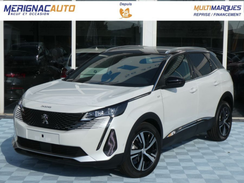 Photo 1 de l'offre de PEUGEOT 3008 II (2) 1.5 BlueHDi 130 EAT8 GT Alcantara TOE Hayon EL. 360° 1ère Main à 25450€ chez Mérignac auto