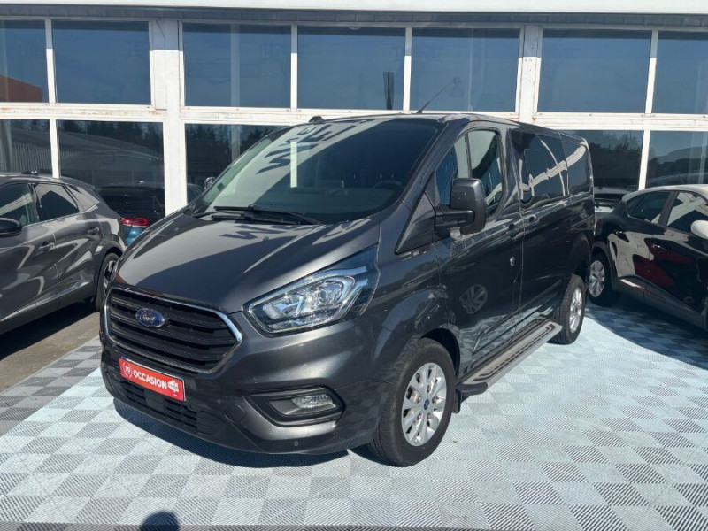 Ford TRANSIT CUSTOM VI 300 L1H1 2200 TDCi 130 BVA CUSTOM Cabine Approfondie DIESEL GRIS ANTHRACITE Occasion à vendre