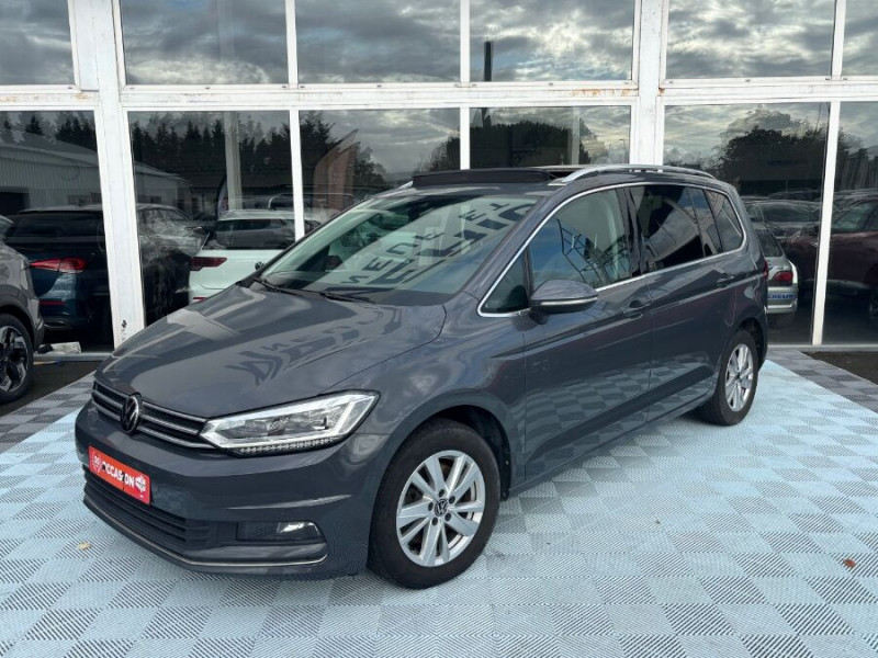 Volkswagen TOURAN III 2.0 TDI 150 DSG7 CARAT HIGHLINE CUIR TOE Hayon EL. 5PL 1ère Main DIESEL GRIS DAUPHIN METAL Occasion à vendre