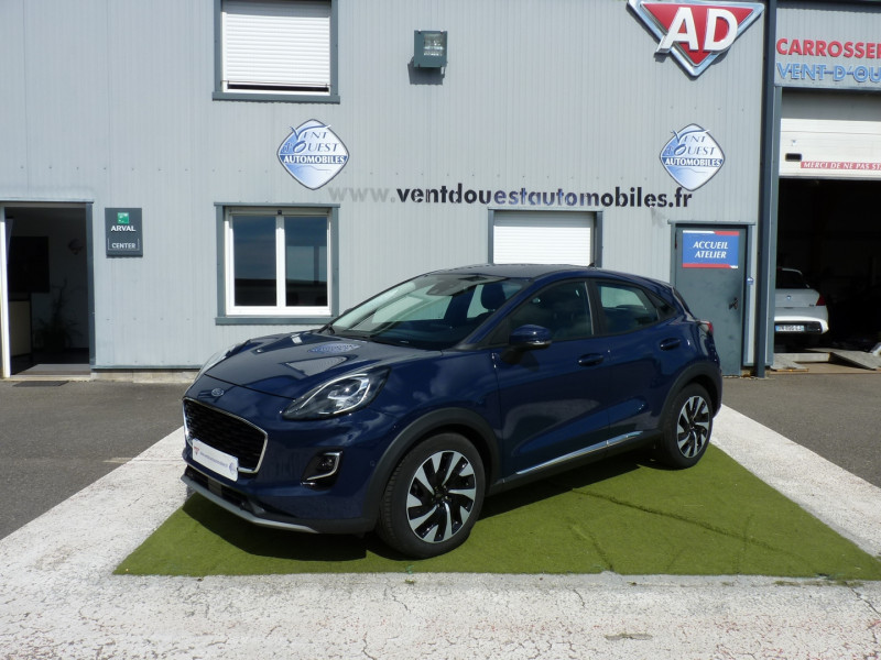 Ford PUMA 1.0 FLEXIFUEL 125CH S&S MHEV TITANIUM Essence BLEU FONCE METAL Occasion à vendre