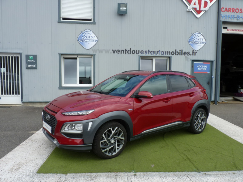 Hyundai KONA 1.6 GDI 141CH HYBRID CREATIVE DCT-6 Hybride ROUGE METAL Occasion à vendre
