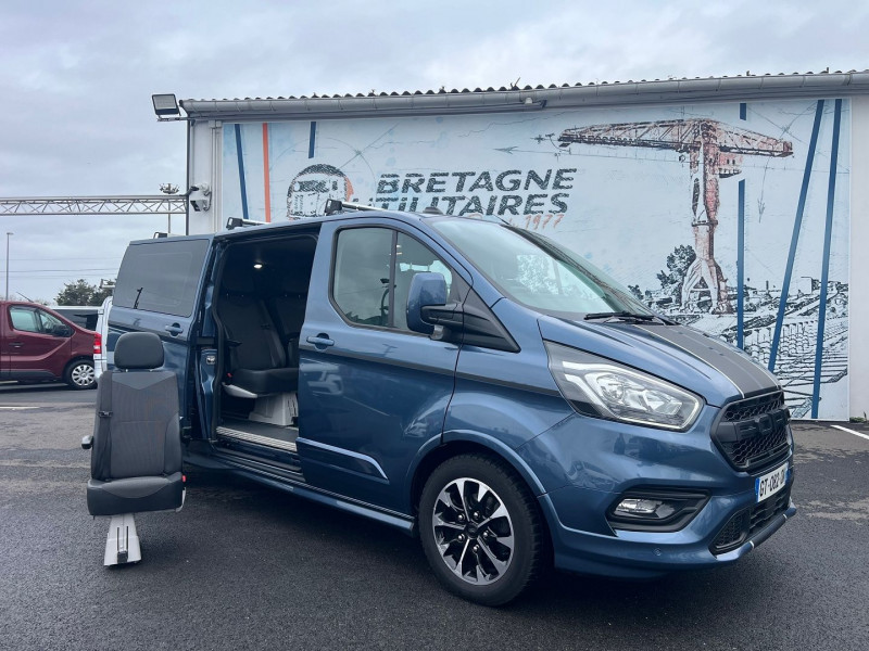 Photo 1 de l'offre de FORD TRANSIT CUSTOM FG L2H1 2.0 170CH SPORT BVA8 CAB APRRO 7 PLACES à 43140€ chez Bretagne Utilitaires