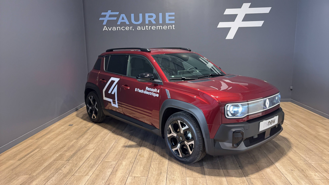 Acheter Renault Renault 4 Renault 4 E-Tech Electrique 150 ch autonomie confort Techno 5p neuf dans les concessions du Groupe Faurie
