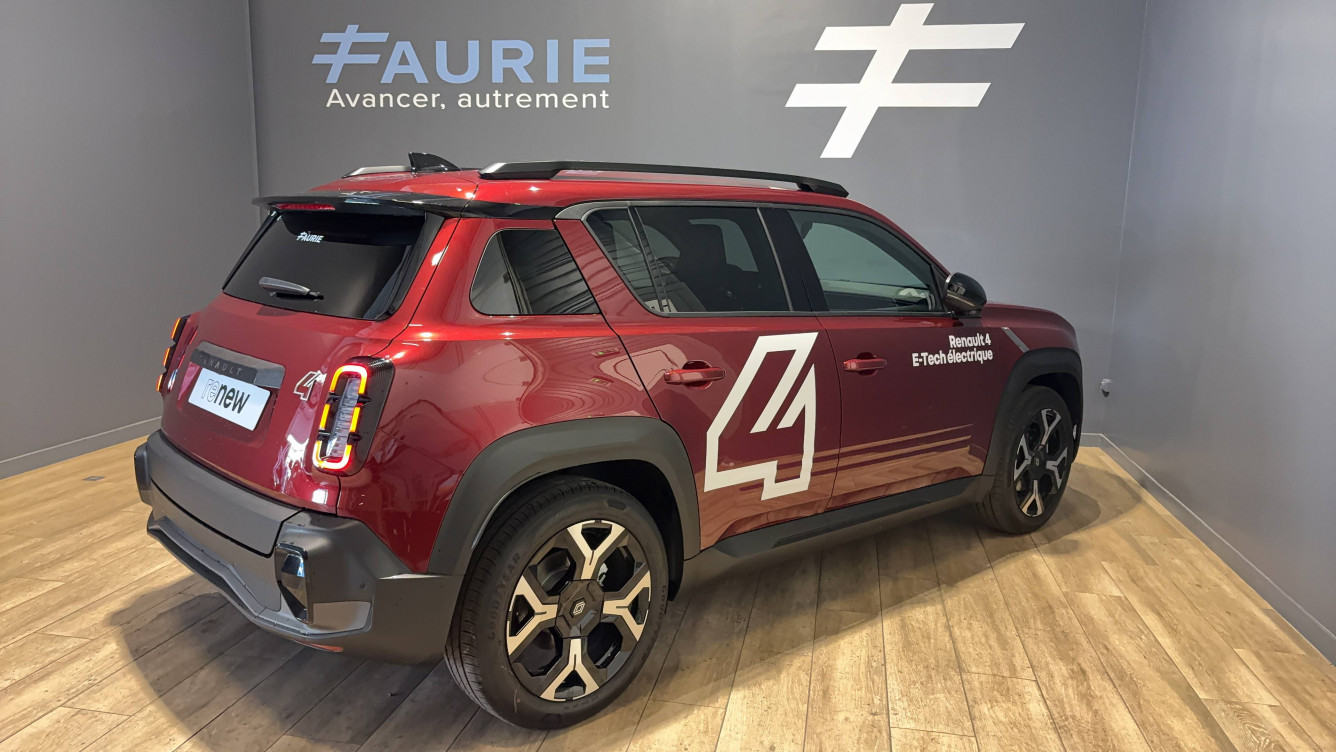 Acheter Renault Renault 4 Renault 4 E-Tech Electrique 150 ch autonomie confort Techno 5p neuf dans les concessions du Groupe Faurie