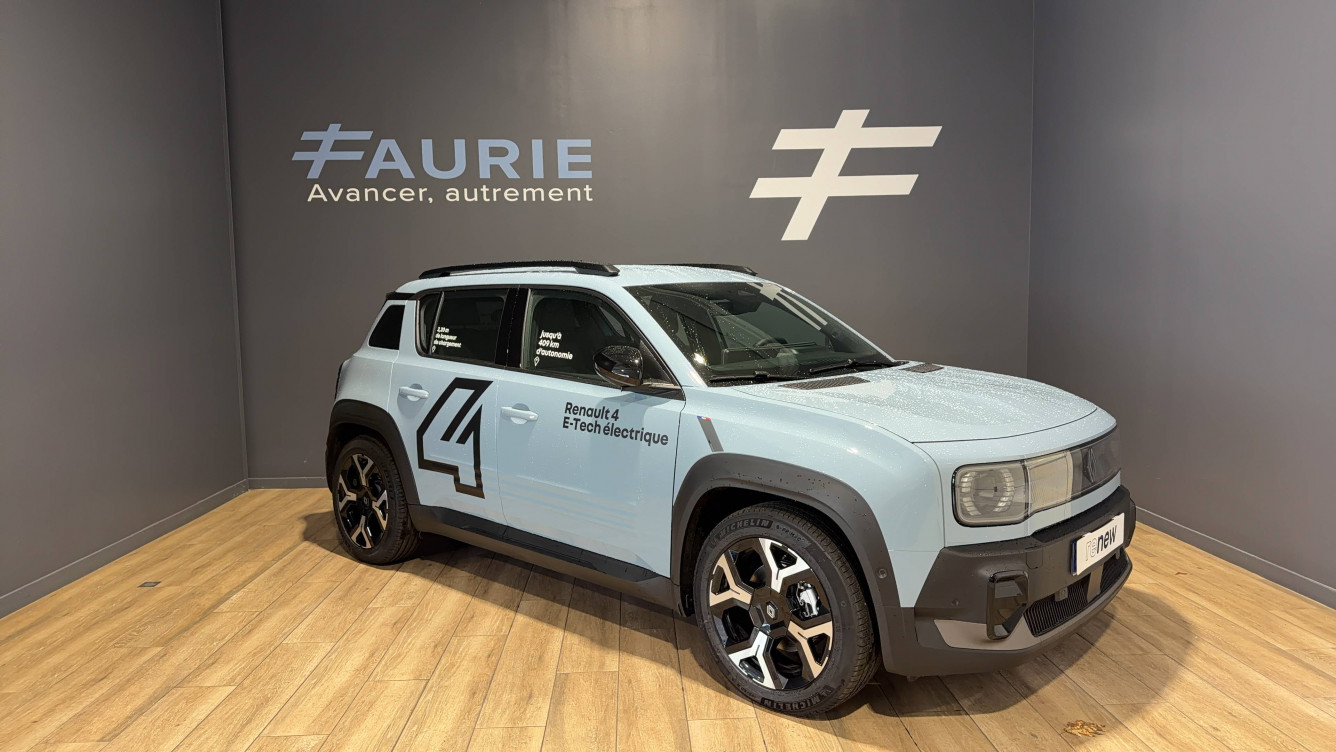 Acheter Renault Renault 4 Renault 4 E-Tech Electrique 150 ch autonomie confort Techno 5p neuf dans les concessions du Groupe Faurie