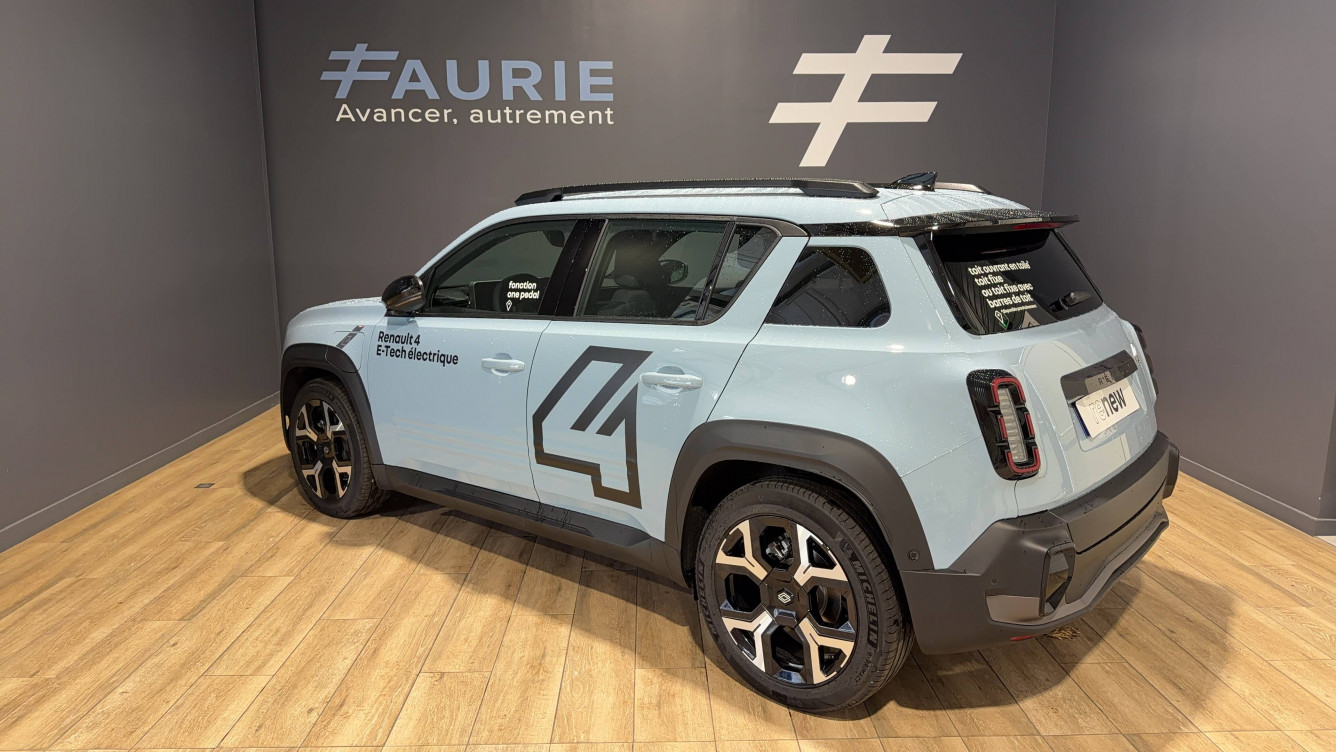Acheter Renault Renault 4 Renault 4 E-Tech Electrique 150 ch autonomie confort Techno 5p neuf dans les concessions du Groupe Faurie