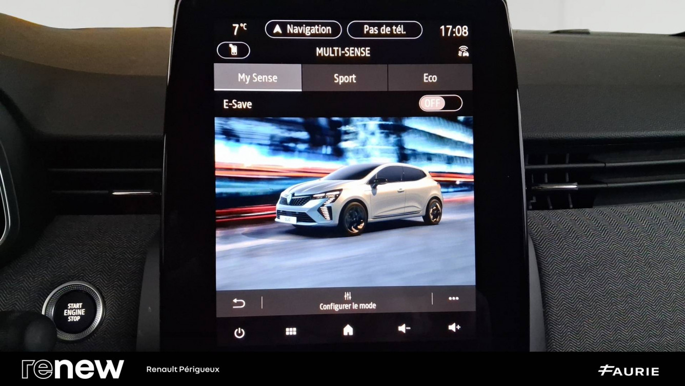 Acheter Renault Clio 5 Clio E-Tech full hybrid 145 ch GSR2 Techno 5p occasion dans les concessions du Groupe Faurie