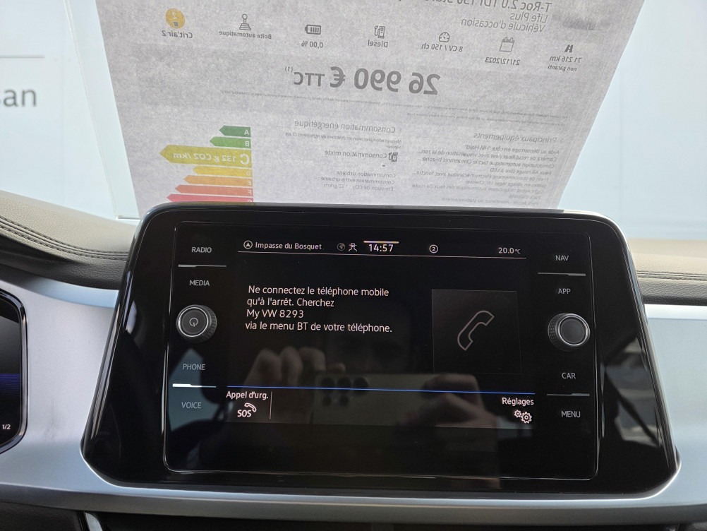 Acheter Volkswagen T-Roc T-Roc 2.0 TDI 150 Start/Stop DSG7 Life Plus 5p occasion dans les concessions du Groupe Faurie