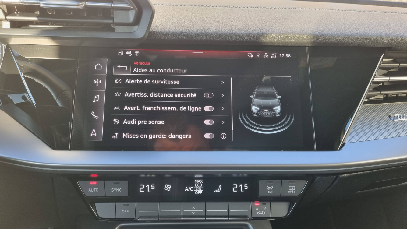 Acheter Audi A3 A3 Sportback 30 TFSI Mild Hybrid 110 S tronic 7 S Line 5p occasion dans les concessions du Groupe Faurie