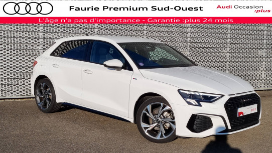 Acheter Audi A3 A3 Sportback 30 TFSI Mild Hybrid 110 S tronic 7 S Line 5p occasion dans les concessions du Groupe Faurie