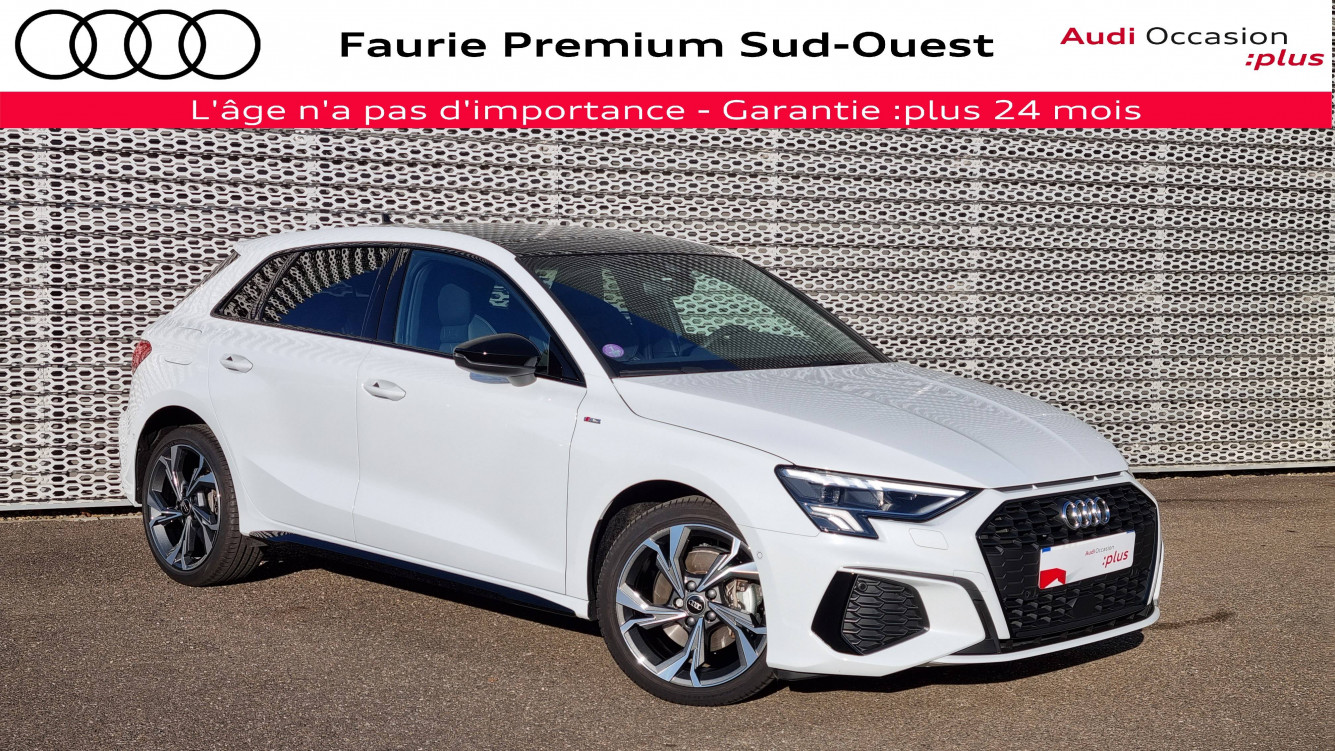 Acheter Audi A3 Sportback A3 Sportback 40 TFSIe 204 S tronic 6 S Line 5p occasion dans les concessions du Groupe Faurie