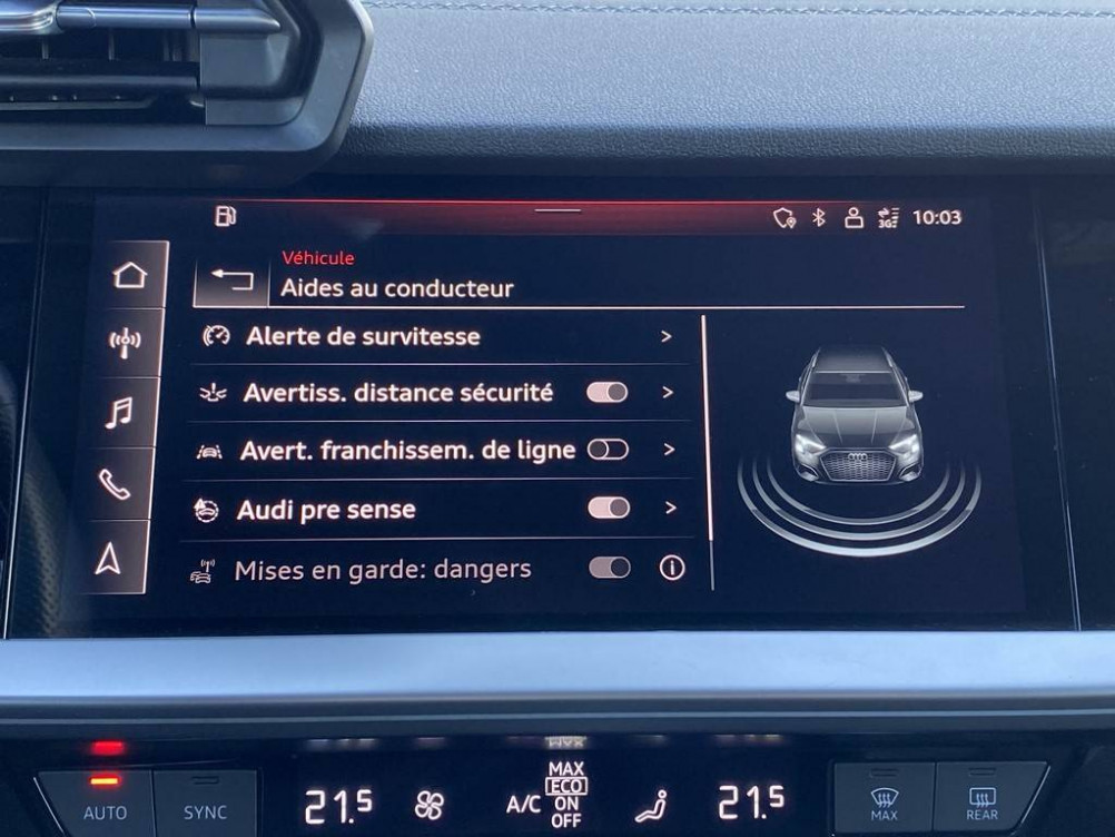 Acheter Audi A3 A3 Sportback 35 TFSI Mild Hybrid 150 S tronic 7 S Line 5p occasion dans les concessions du Groupe Faurie