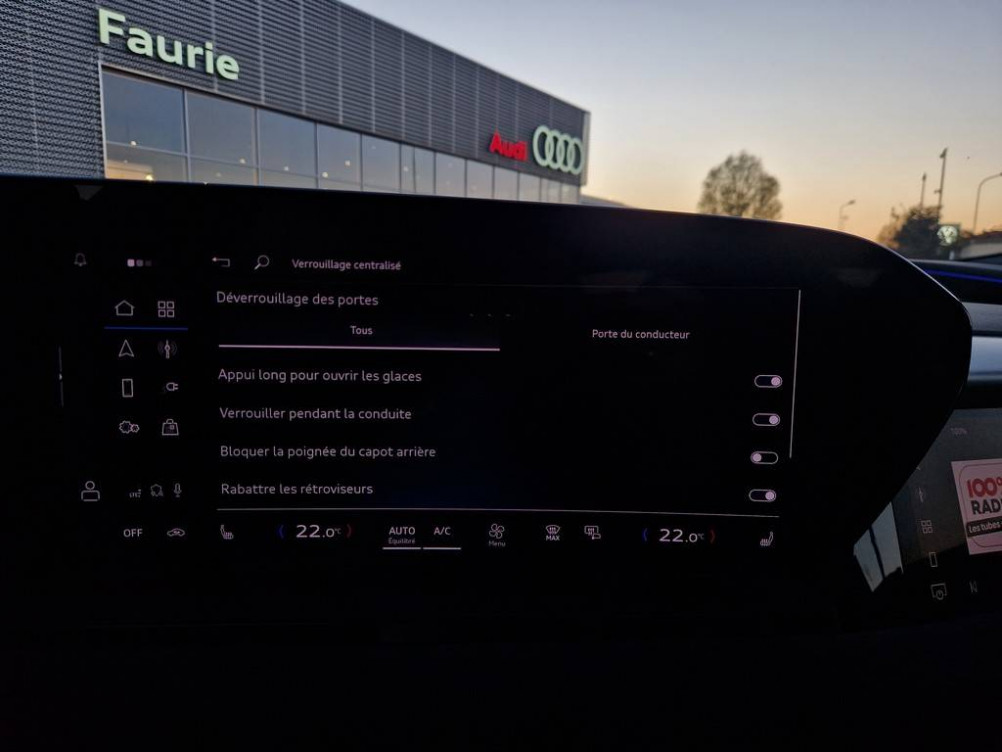 Acheter Audi Q6 E-TRON SQ6 e-tron Sportback 489 ch 100 kWh quattro SQ6 5p neuf dans les concessions du Groupe Faurie