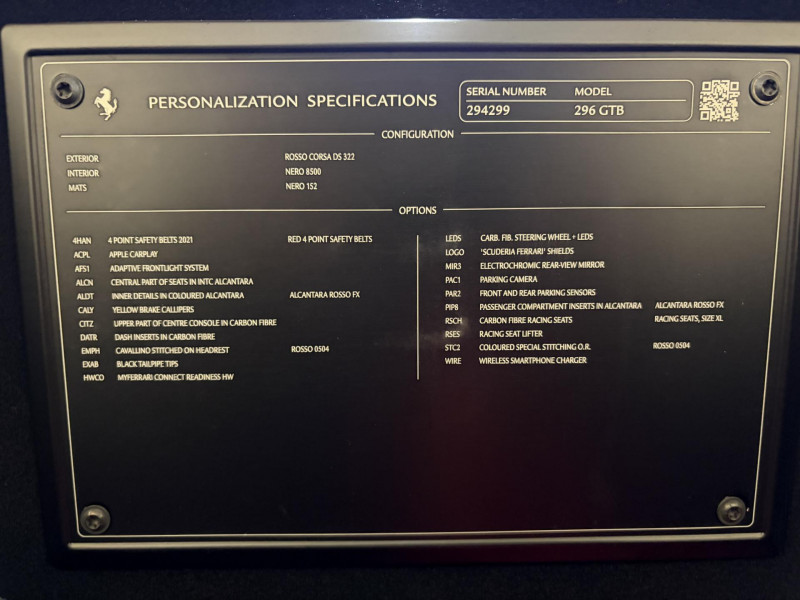 Photo 20 de l'offre de FERRARI 296 GTB  3.0 Turbo V6 Hybride 830 ch à 269990€ chez VL Auto