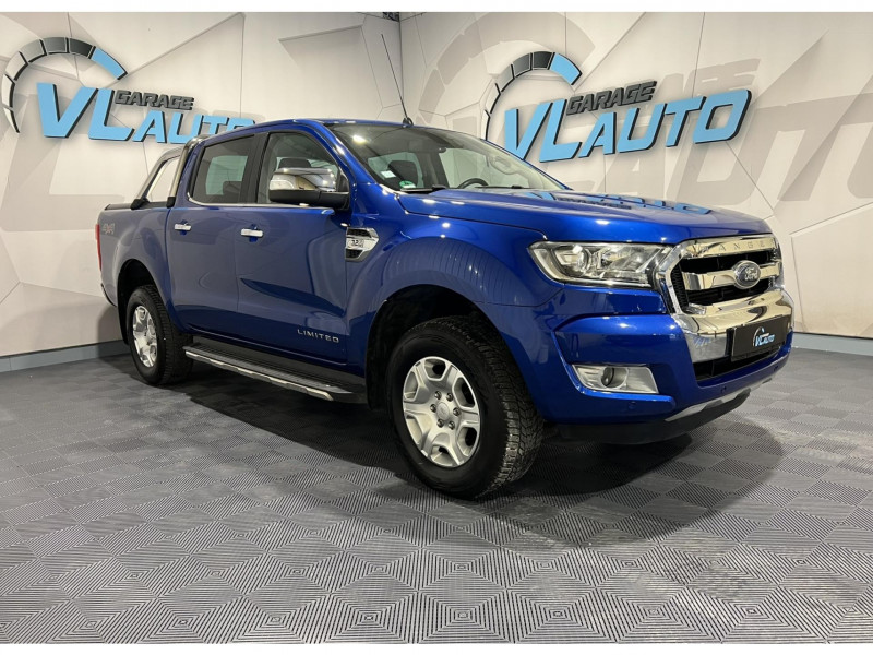 Ford RANGER DOUBLE CABINE 3.2 TDCi 200 4X4 BVA6 LIMITED DIESEL Bleu Occasion à vendre