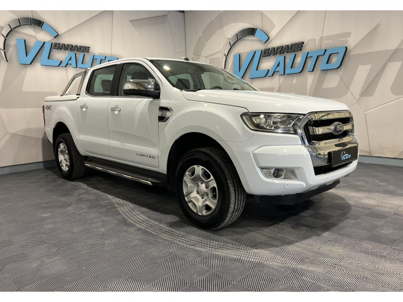 Ford RANGER DOUBLE CABINE 3.2 TDCi 200 4X4 BVA6 LIMITED DIESEL Blanc Occasion à vendre